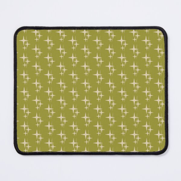 Item preview, Atomic Mid Century Modern Stars and Lines in Avocado Green and Beige designed and sold by kierkegaard.