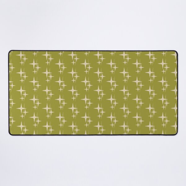 Item preview, Atomic Mid Century Modern Stars and Lines in Avocado Green and Beige designed and sold by kierkegaard.