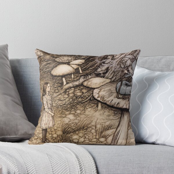 Item preview, Alice and the Caterpillar by Arthur Rackham - Alice in Wonderland Wall Art, Vintage Storybook Illustration, Alice and the Caterpillar, Book Lover Decor designed and sold by RickE.