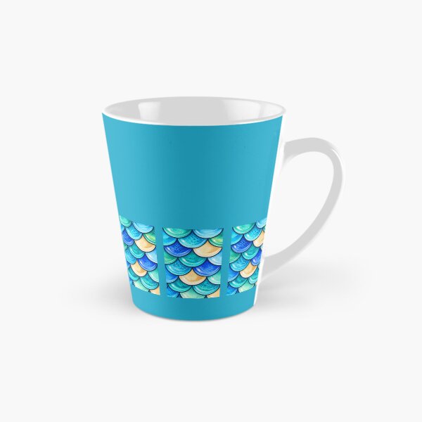 Item preview, Coastal Mermaid Scales – Hand-Painted Aqua Ocean Pattern designed and sold by annenambiro.