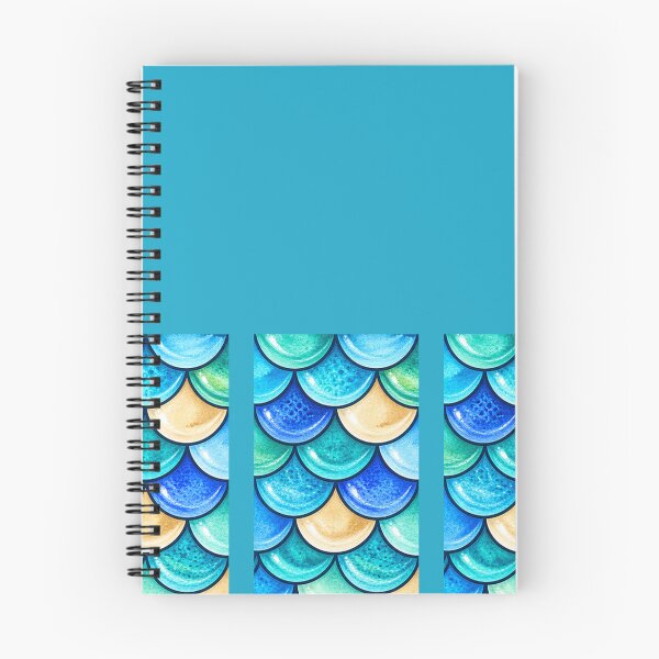 Item preview, Coastal Mermaid Scales – Hand-Painted Aqua Ocean Pattern designed and sold by annenambiro.