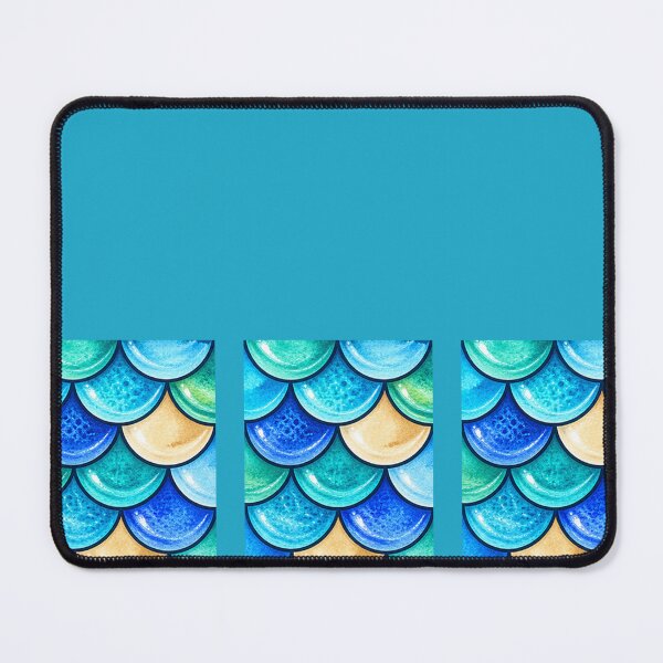 Item preview, Coastal Mermaid Scales – Hand-Painted Aqua Ocean Pattern designed and sold by annenambiro.