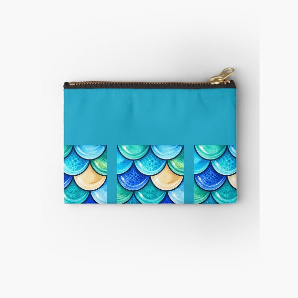 Item preview, Coastal Mermaid Scales – Hand-Painted Aqua Ocean Pattern designed and sold by annenambiro.