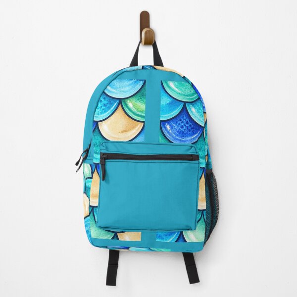 Item preview, Coastal Mermaid Scales – Hand-Painted Aqua Ocean Pattern designed and sold by annenambiro.
