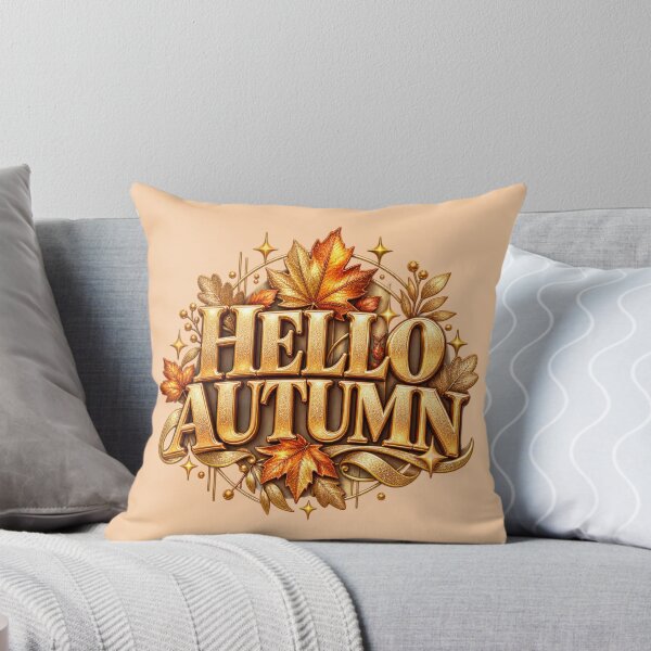 Item preview,  Hello Autumn - Golden Vintage Leaves & Typography designed and sold by TatyanaArt.