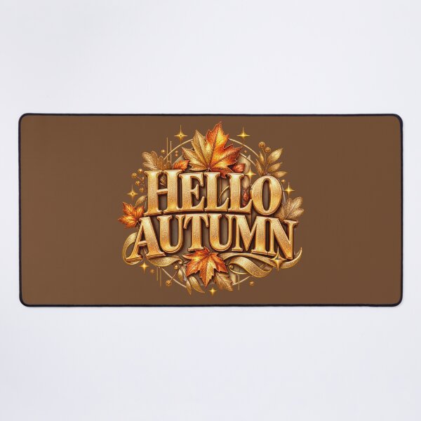 Item preview, Hello Autumn - Golden Vintage Leaves & Typography designed and sold by TatyanaArt.