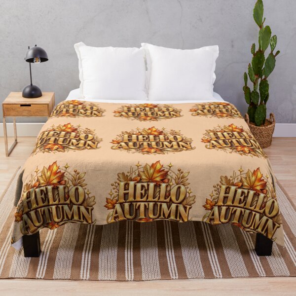 Item preview, Hello Autumn - Golden Vintage Leaves & Typography designed and sold by TatyanaArt.