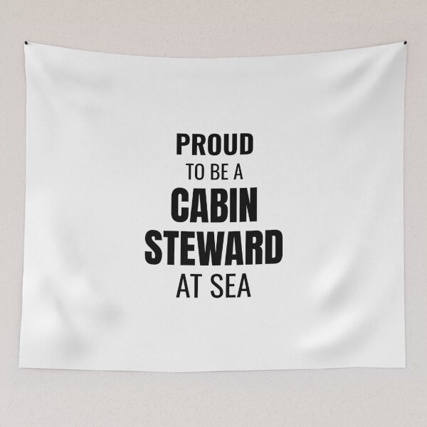 Item preview, Proud to be a Cabin Steward at Sea (Black) designed and sold by ShipCrewNation.
