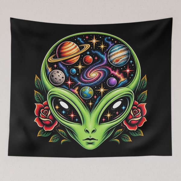 Item preview, Green Alien Artwork designed and sold by Planetporridge.