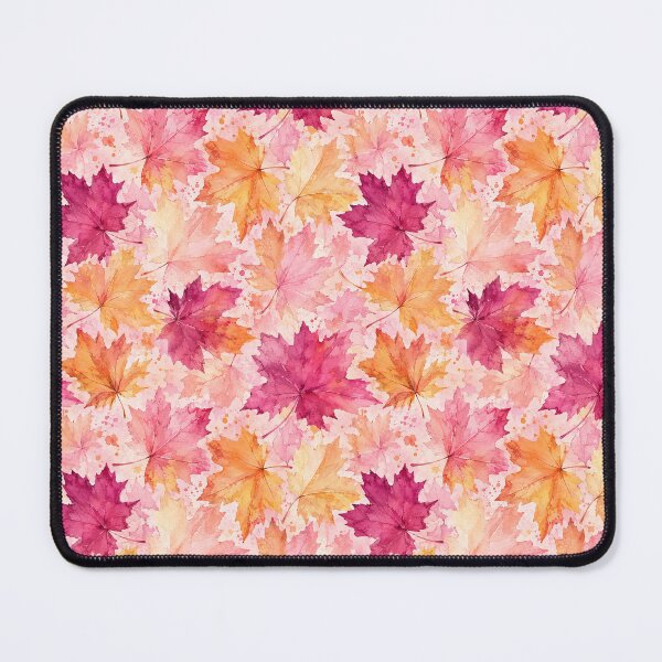 Item preview, Watercolor Autumn Leaves Pattern | Pink Maple Print designed and sold by Her-XP.