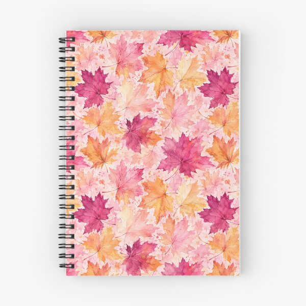Item preview, Watercolor Autumn Leaves Pattern | Pink Maple Print designed and sold by Her-XP.