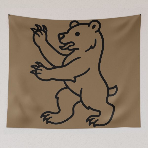 Item preview, Bear Rampant — Medieval Heraldic Sigil Fantasy Coat of Arms Bold Line Art designed and sold by Amplify-n-Co.