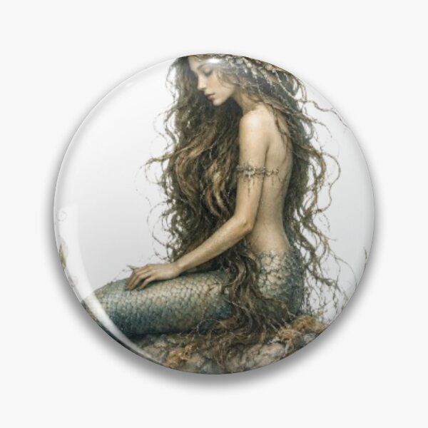 Item preview, Vintage Mermaid Art | Watercolor Mermaid | Coastal Fantasy Wall Art | Nautical Mermaid Illustration designed and sold by Line-mood.