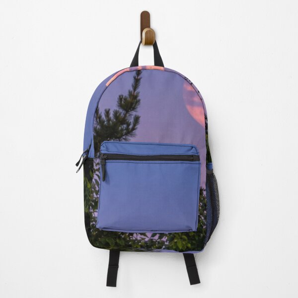 Item preview, Pink moon rising over tranquil forest designed and sold by Astute-Artio-Photography.