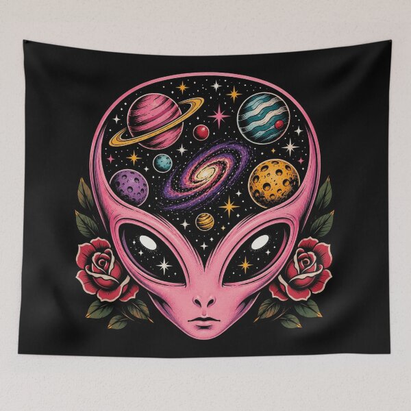Item preview, Pink Alien Artwork designed and sold by Planetporridge.
