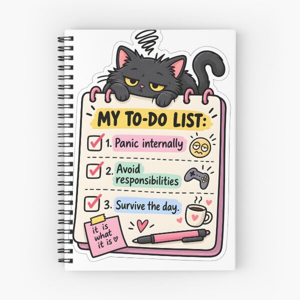 Item preview, My To Do List Funny Anxiety Humor Sticker designed and sold by Anmol-Arts.