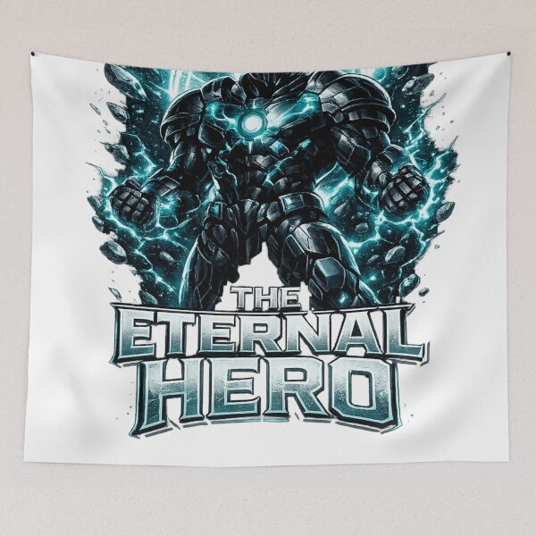 Item preview, The Eternal Hero Futuristic Cosmic Warrior Inspirational Design designed and sold by irfanshikh.