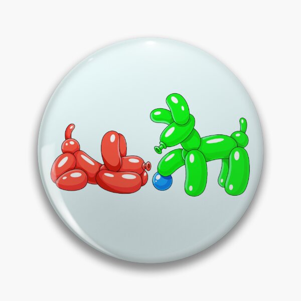 Item preview, Red & Green Balloon Dogs with Blue Ball designed and sold by DesgnsxGifts.