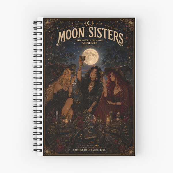 Item preview, Moon Sisters Witch Halloween Best Friends Coven Magic & Sisterhood designed and sold by OlgaLuna_design.