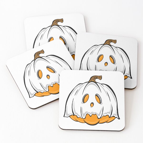 Item preview, Orange Pumpkin Ghost with white Background  designed and sold by missmann.