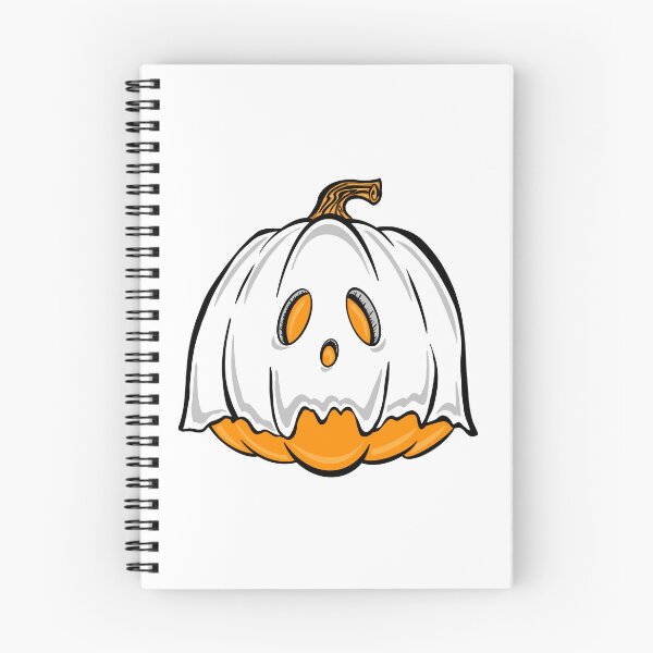 Item preview, Orange Pumpkin Ghost with white Background  designed and sold by missmann.