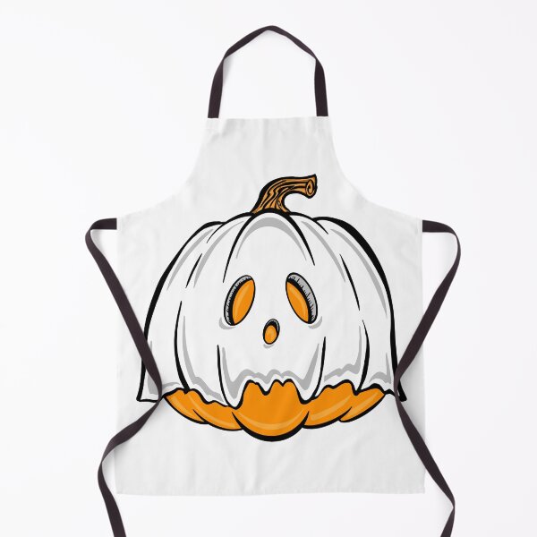 Item preview, Orange Pumpkin Ghost with white Background designed and sold by missmann.