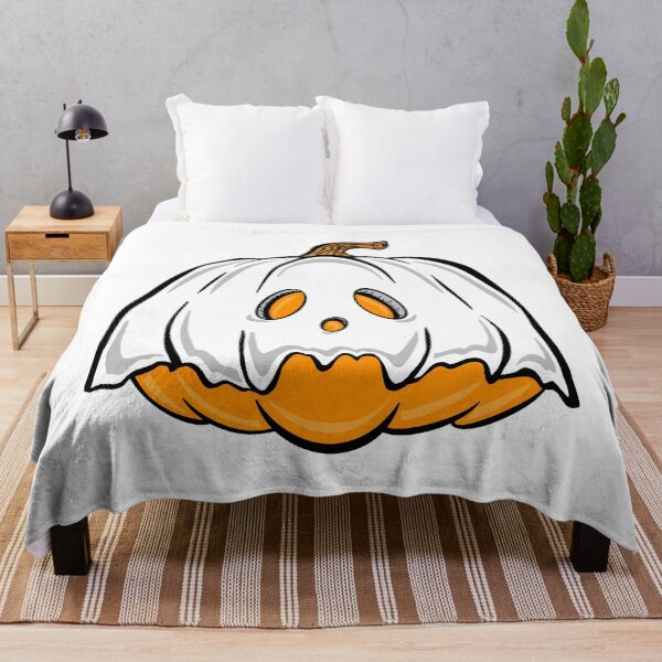 Item preview, Orange Pumpkin Ghost with white Background designed and sold by missmann.