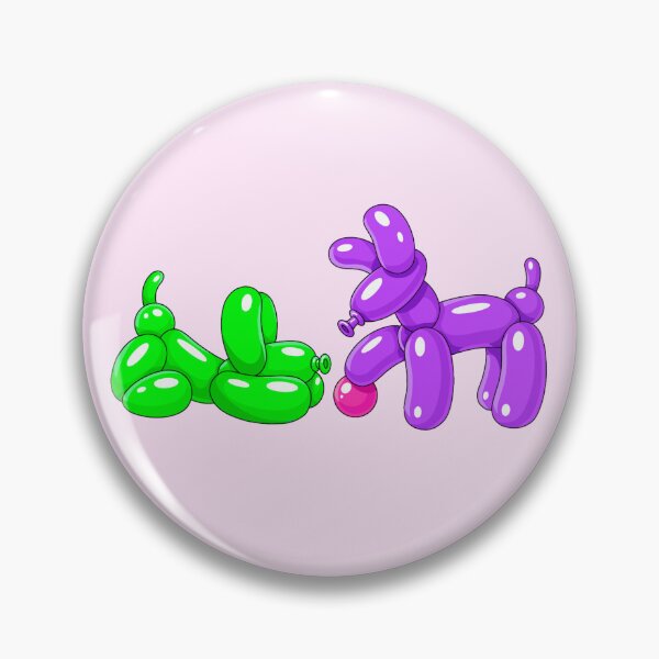 Item preview, Green & Purple Balloon Dogs with Pink Ball designed and sold by DesgnsxGifts.