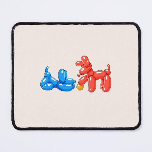 Item preview, Red & Blue Balloon Dogs with Orange Ball designed and sold by DesgnsxGifts.
