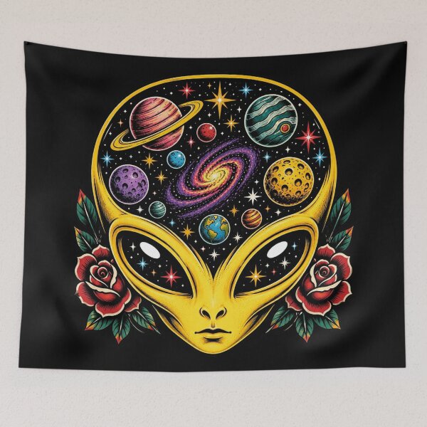 Item preview, Yellow Alien Artwork designed and sold by Planetporridge.