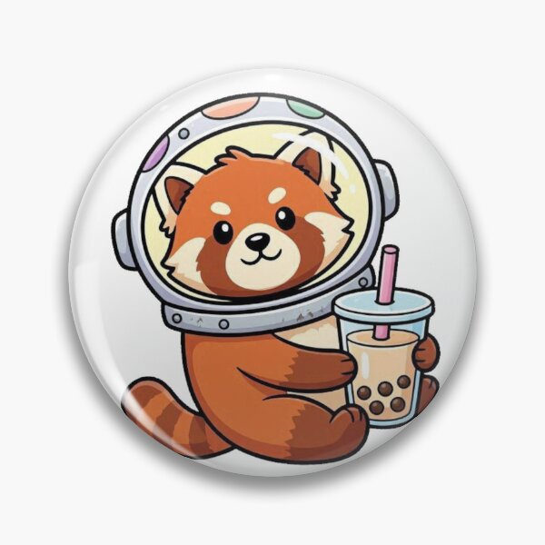 Item preview, Główny: Space Red Panda Boba Tea - Cute Astronaut Animal designed and sold by Dabis26.