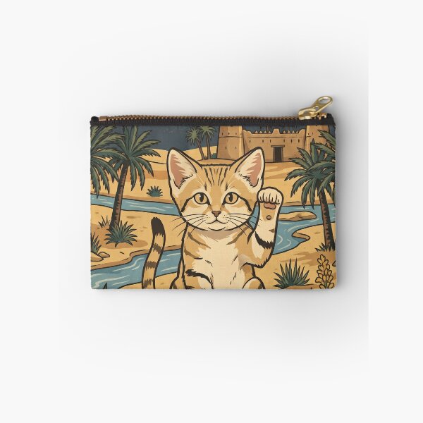 Item preview, Vintage Al Ain Sand Cat Desert Travel Art designed and sold by ZUMERI.