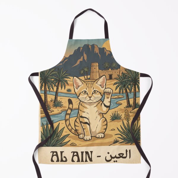 Item preview, Vintage Al Ain Sand Cat Desert Travel Art designed and sold by ZUMERI.