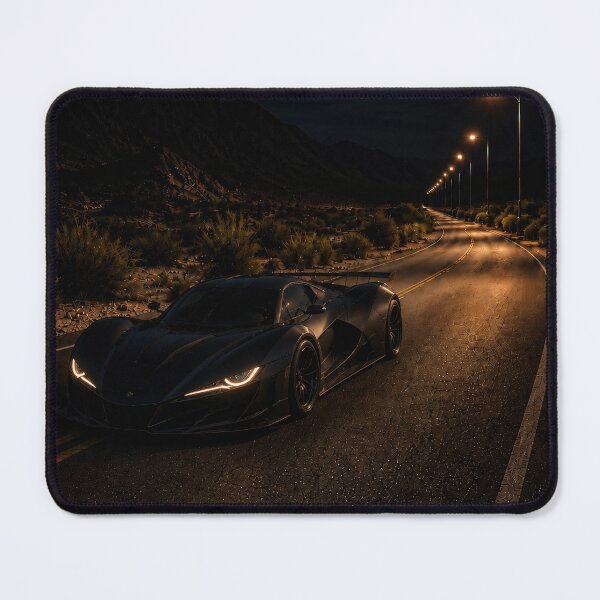 Item preview, Dark Supercar Driving at Night Under Streetlights designed and sold by Vaelia.