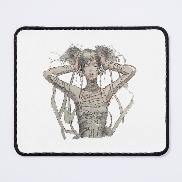 Item preview, Bandaged Woman With Flowing Ribbons And Closed Eyes designed and sold by EmptyForest.