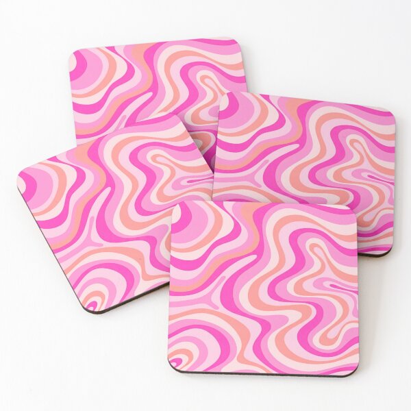 Item preview, Liquid Swirl Retro Abstract in pinks and peach tones, Light Blush, Cream, and White designed and sold by Differenceee.