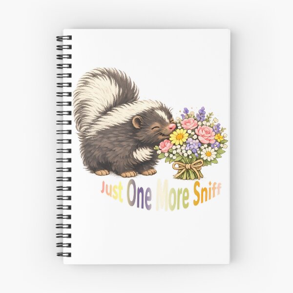 Item preview, Just One More Sniff – Cute Skunk Smelling Flowers designed and sold by Buli89.