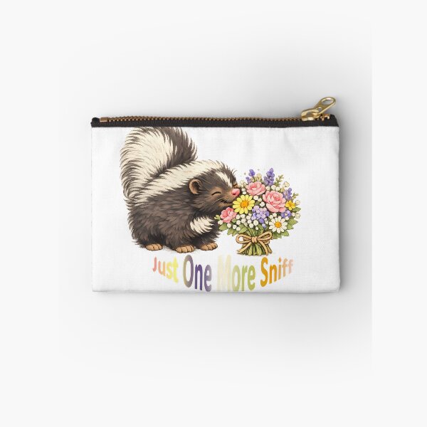 Item preview, Just One More Sniff – Cute Skunk Smelling Flowers designed and sold by Buli89.