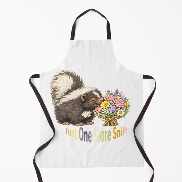 Item preview, Just One More Sniff – Cute Skunk Smelling Flowers designed and sold by Buli89.