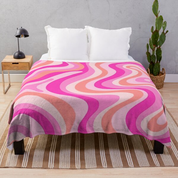 Item preview, Liquid Swirl Retro Abstract in pinks and peach tones, Light Blush, Cream, and White designed and sold by Differenceee.