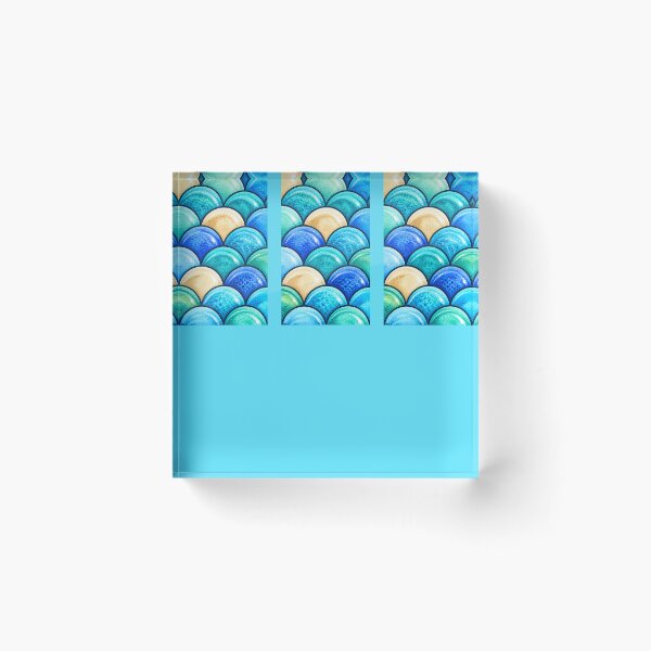 Item preview, Underwater Aqua Scale Pattern designed and sold by annenambiro.