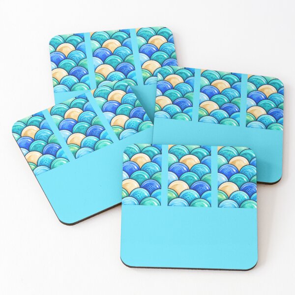 Item preview, Underwater Aqua Scale Pattern designed and sold by annenambiro.