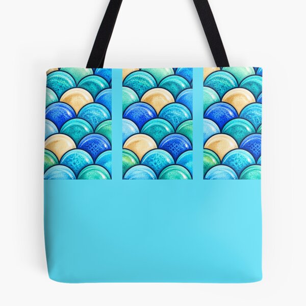 Item preview, Underwater Aqua Scale Pattern designed and sold by annenambiro.
