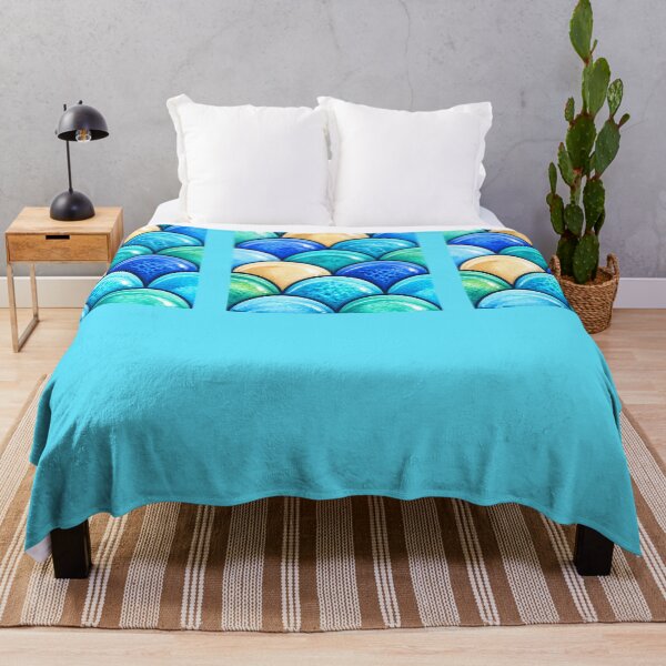 Item preview, Underwater Aqua Scale Pattern designed and sold by annenambiro.
