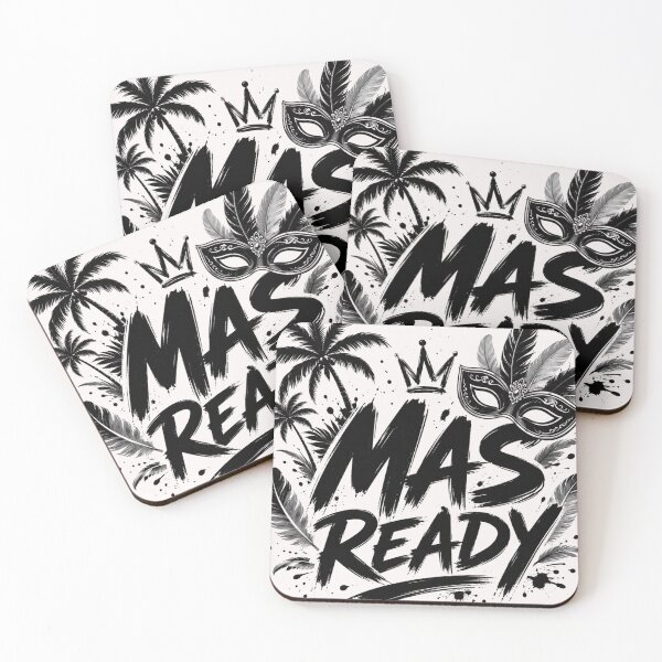 Item preview, Mas Ready Caribbean Carnival Black Typography Shirt designed and sold by GiftLore Studio.