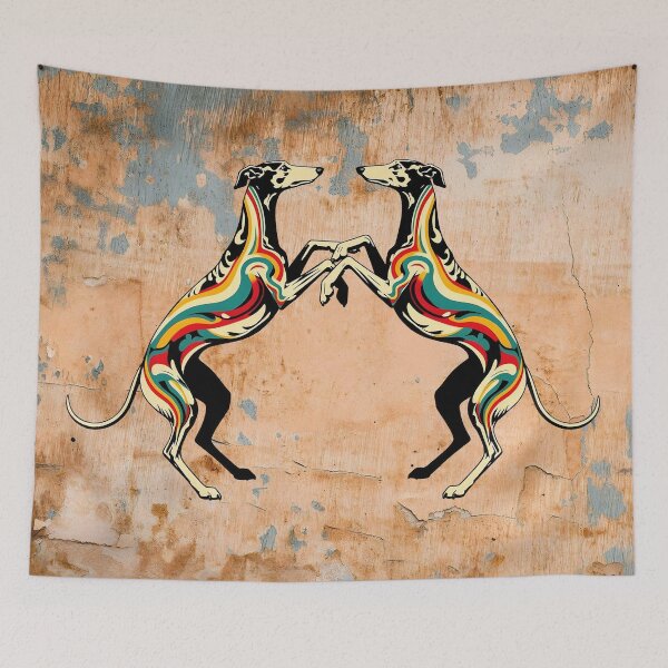 Item preview, GALOGO - Street Variations - Two Galgos Street Art No. 3 designed and sold by GALOGO – Art for Sighthounds & Animal Welfare.