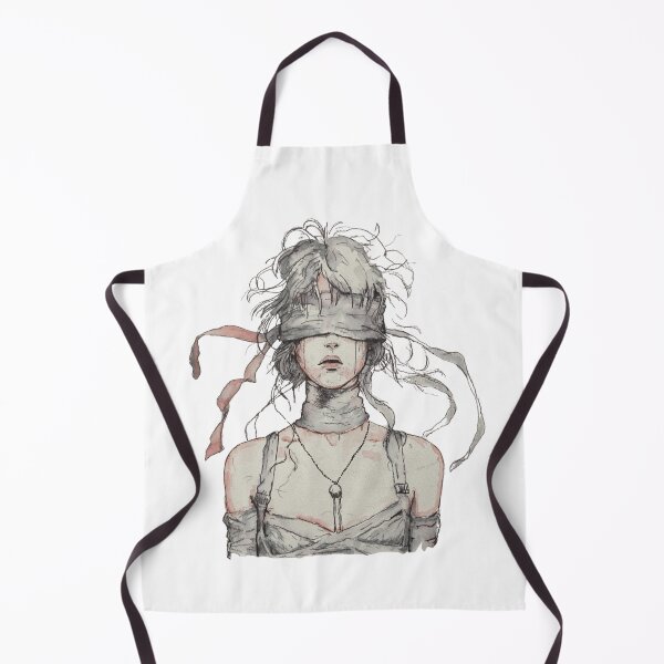 Item preview, Blindfolded Woman With Flowing Ribbons And Silver Hair designed and sold by EmptyForest.