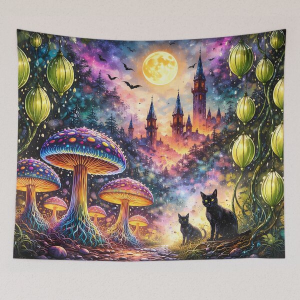 Item preview, Enchanted Forest with Cats designed and sold by cuprum.