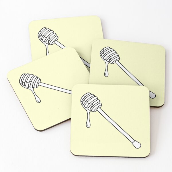 Item preview, Minimalist Honey Dipper with Drip Illustration designed and sold by Cozy Canva.