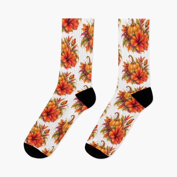 Item preview, Pumpkin Hibiscus | Halloween Tropical Watercolor designed and sold by Nolmo.